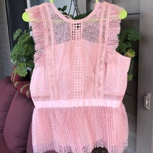 Heart loom blouse never worn beautiful